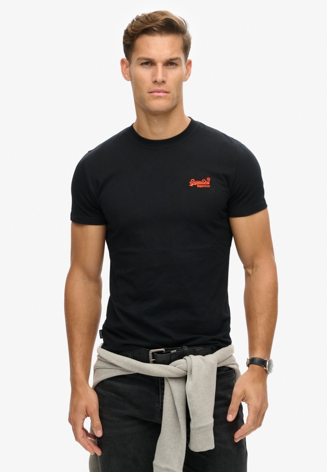Superdry T Shirt Mens Crew Neck Short Sleeve Essential Logo Black Blue Khaki Red gallery