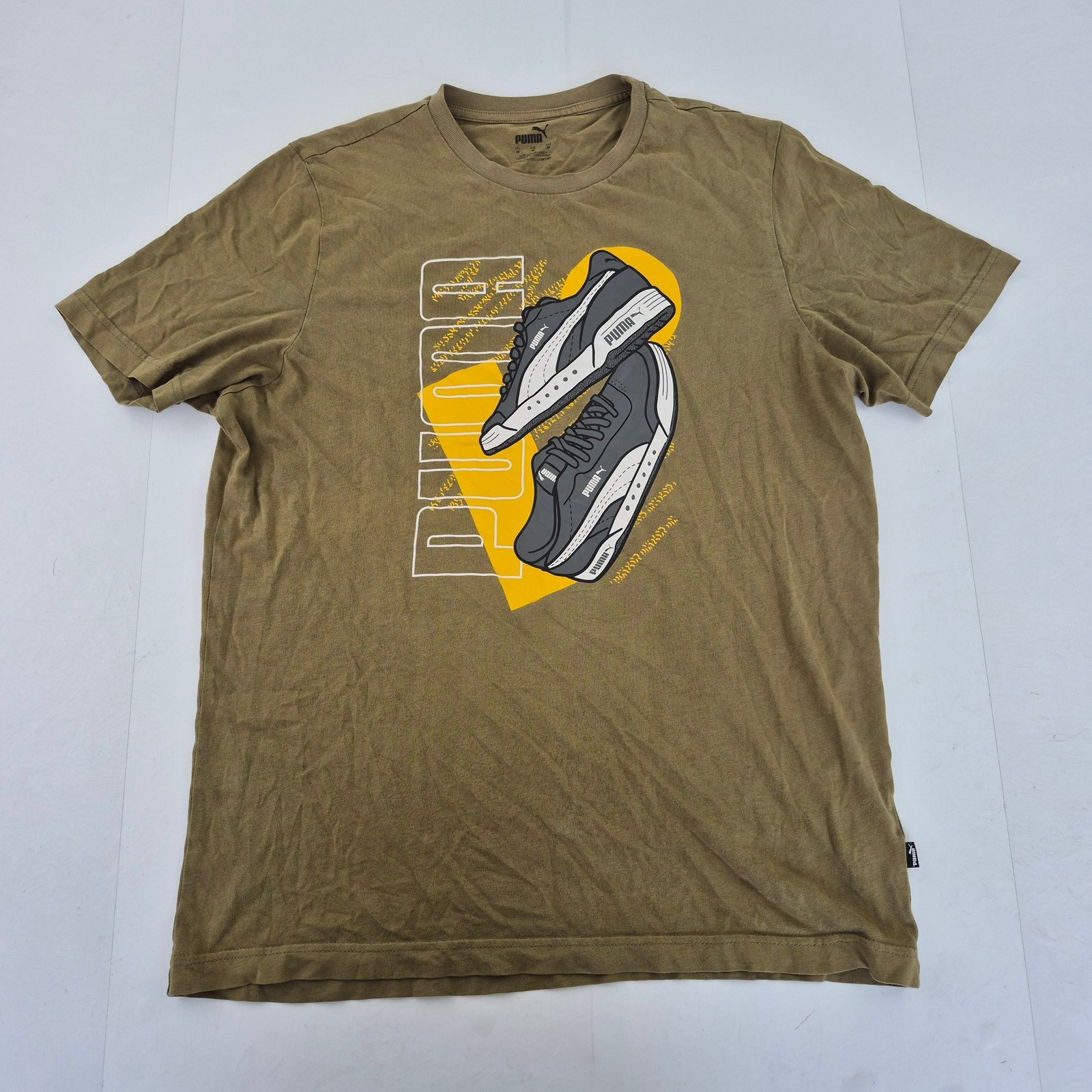 PUMA Graphic T-Shirt Medium Green Men’s 100% Cotton Casual Style