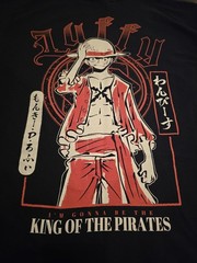 One Piece “Luffy” size XL Double Sided Graphic T-shirt Vintage Black.