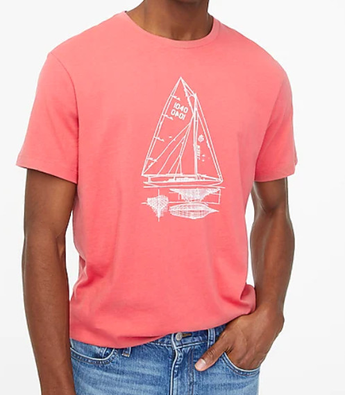 J.Crew Factory NEW Men's SAILBOAT Graphic Cotton T-Shirt size S M L XL XXL ⛵ gallery