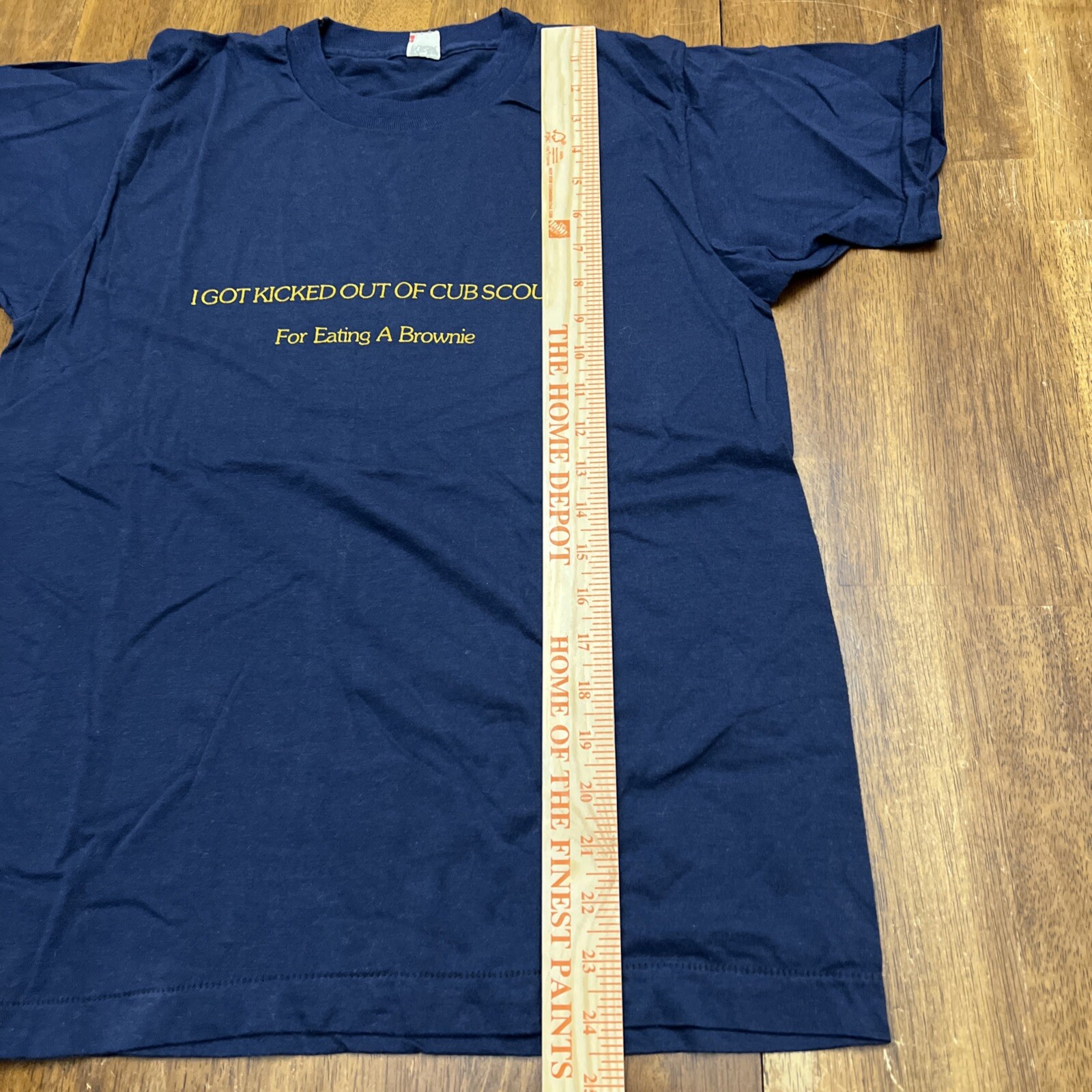 Vintage Screen Stars Blue “I Got Kicked Out of Cub Scouts” Shirt Single Stitch gallery