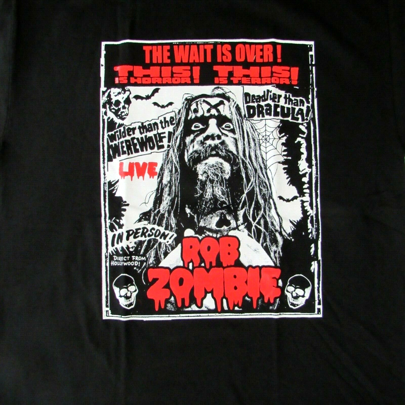 Free SAME DAY SHIPPING ROB ZOMBIE This Is Terror This Is Horror LIVE Shirt LARGE gallery