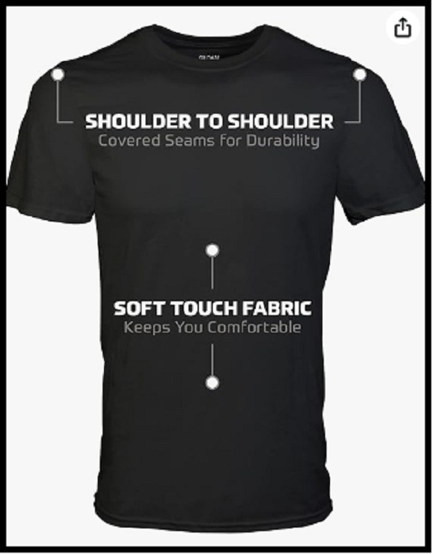 Gildan Men's Crew T-Shirts Multipack Style G1100 Assorted Black 5-Pack, X-Large gallery