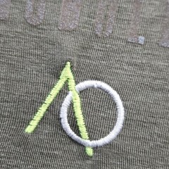 NOBULL T Shirt Men Medium Green Workout Knit Stretch Performance “AO” Logo *Peel