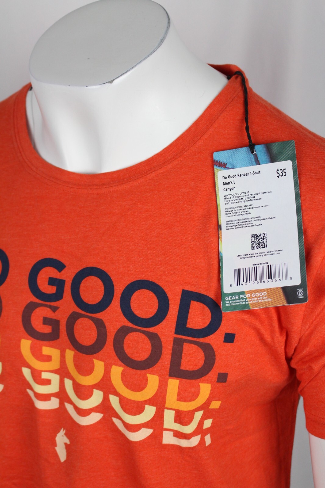 Cotopaxi Men's Do Good Repeat Graphic Short Sleeve T Shirt L Large Canyon Orange gallery