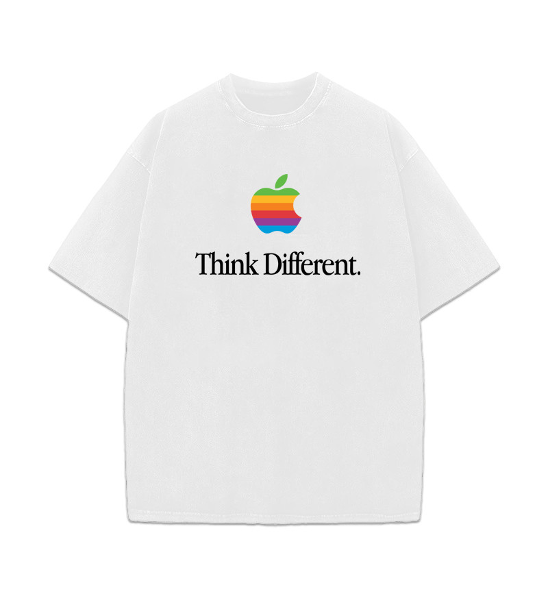 Apple Vintage Logo Think Different Slogan Funny Graphic Design T-Shirt gallery