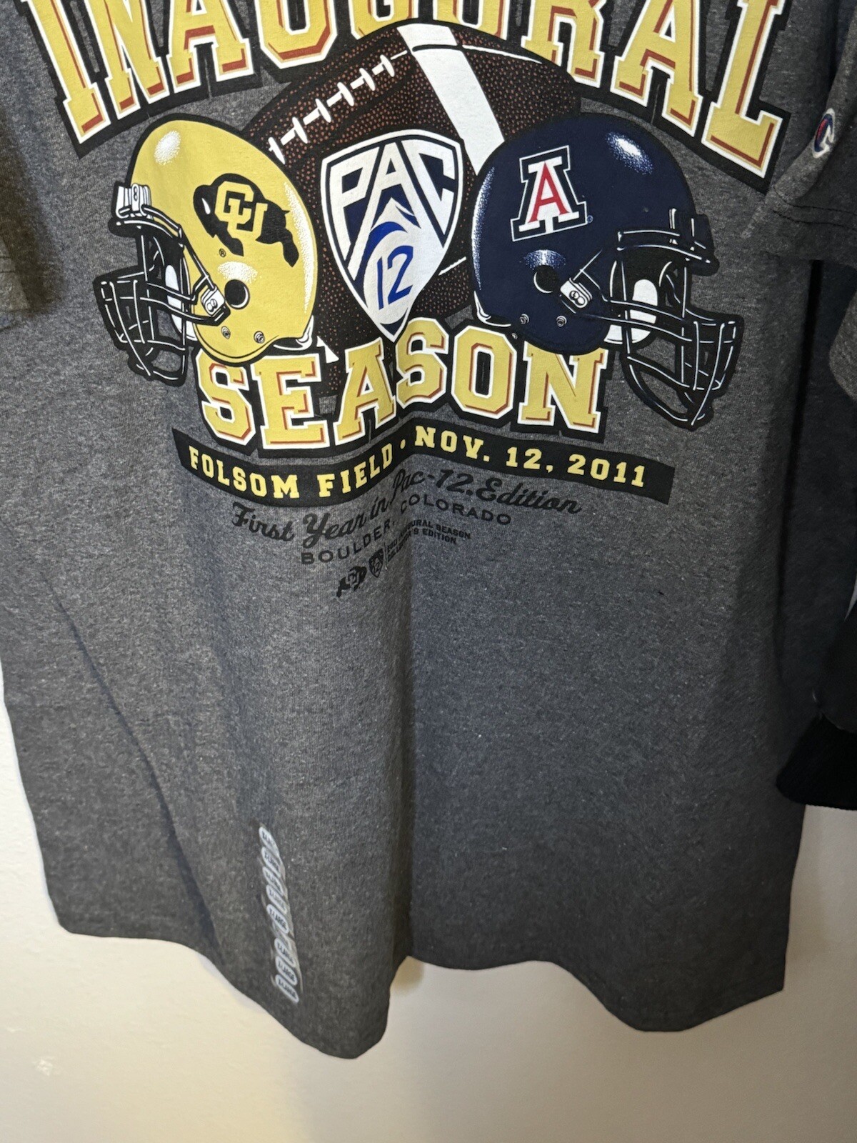 NWT Dead stock 2011 Champion PAC 12 Inaugural Season T Shirt CU Vs UofA Size XL gallery
