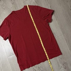James Perse Men’s Size 4 = X Large Red Combed Cotton V-Neck Short Sleeve T Shirt