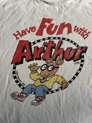 Vintage 1995 Have Fun With Arthur Graphic Tee Shirt Cotton Youth Size L 14/16