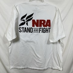 NRA Stand And Fight Double Sided Graphic T-Shirt 2X Tee 2A MAGA Trump Militia