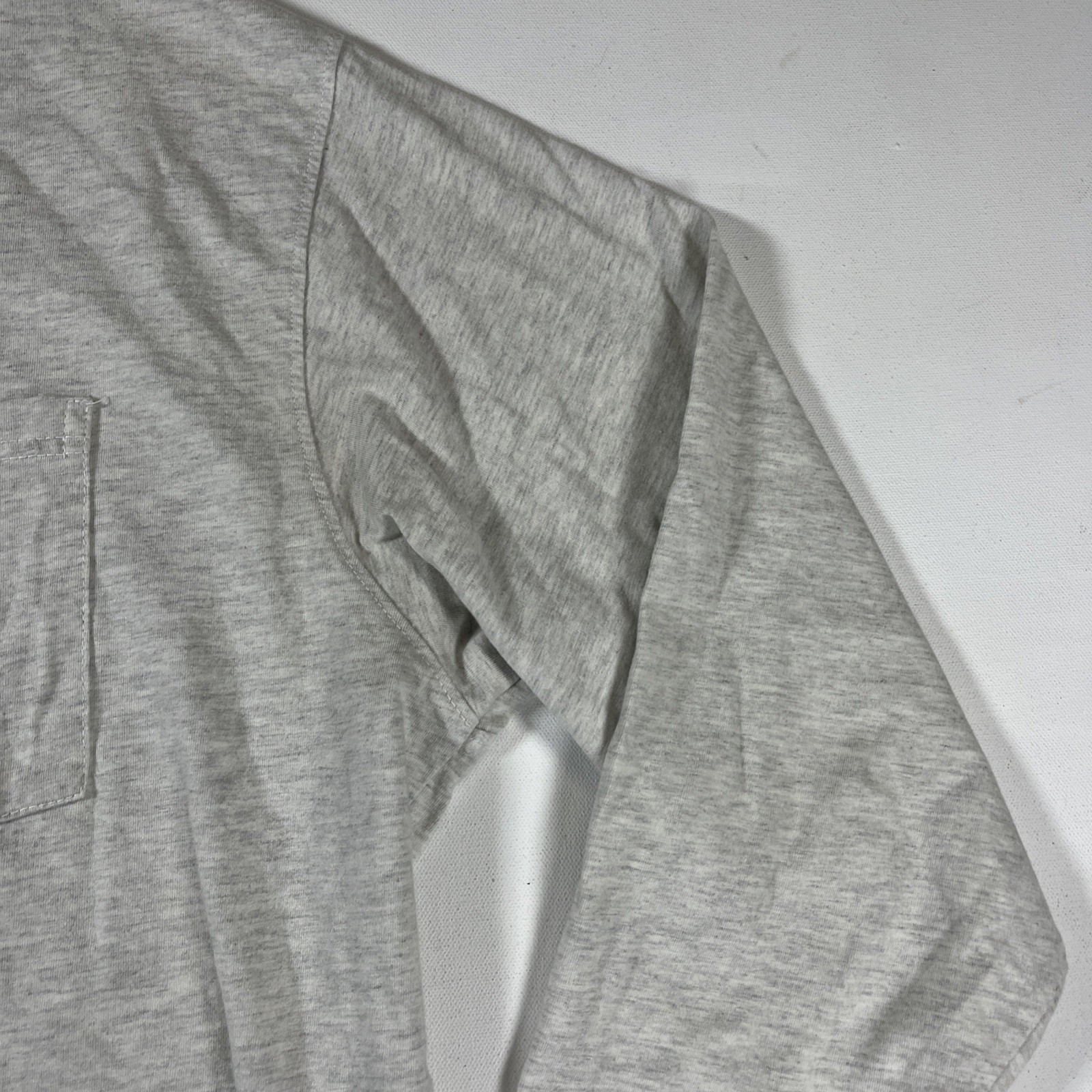 BEN DAVIS Long Sleeve Heavy Duty Pocket T-Shirt Gray White Men’s Size L gallery