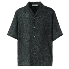 Onitsuka Tiger PRINTED SHIRT & SHORTS 100% Polyester Botanical Art JAPAN NEW