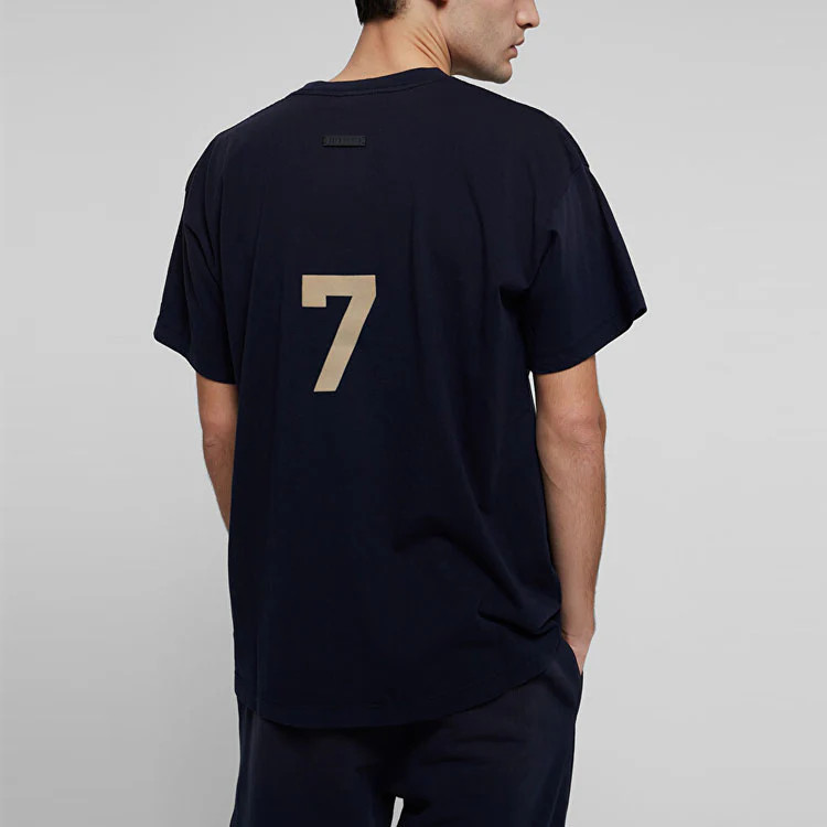 Fear Of God Shirt Mens L Navy Blue 7 Back Graphic Made USA Cotton gallery