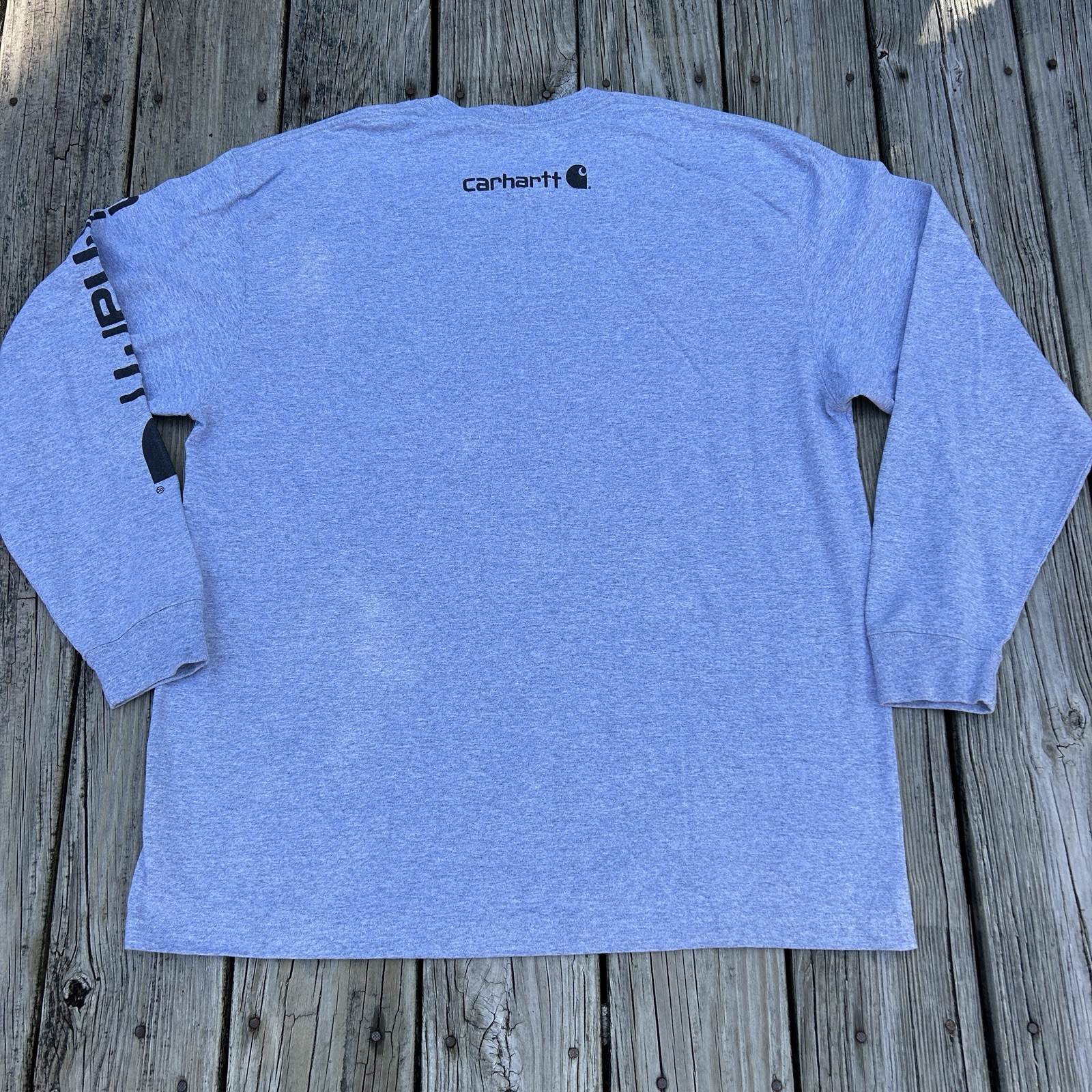 Carhartt Long Sleeve T-Shirt Pre-Washed, Size XL, Gray, 100% Cotton gallery