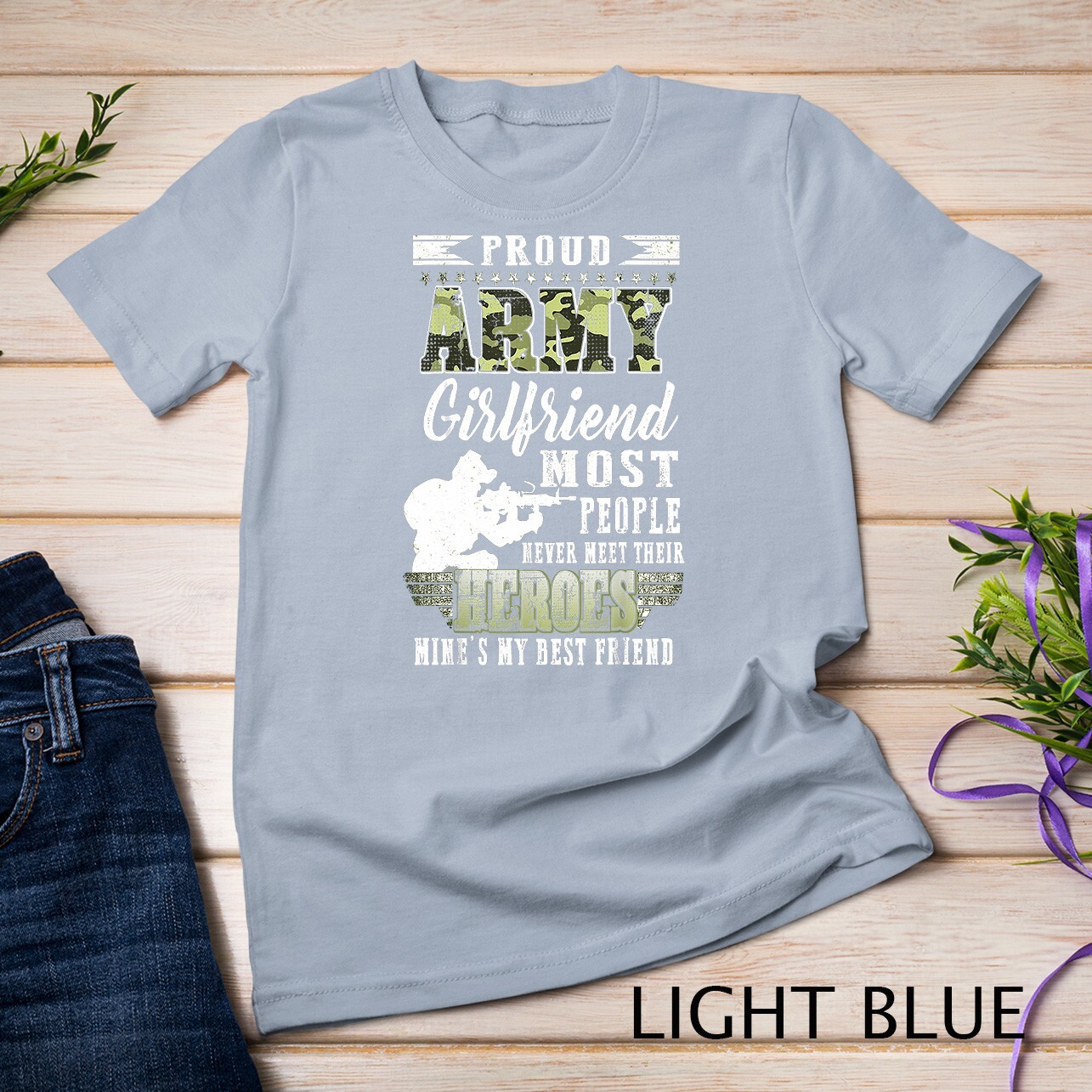 Womens Proud Army Girlfriend Most People T-Shirt Unisex T-shirt gallery