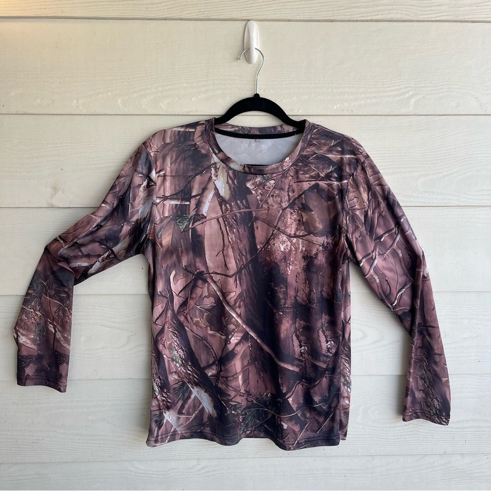 Camouflage Quick Drying Long-Sleve T-Shirt. Size: Large gallery