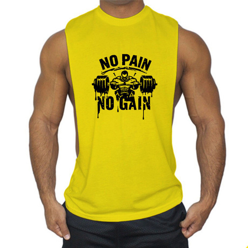 Men's Gym Workout Tank Tops Muscle Tee Stringer Bodybuilding Sleeveless T-Shirts gallery
