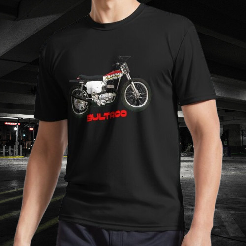 Bultaco Motorcycle Active T-Shirt Funny Logo American Men’s T-Shirt