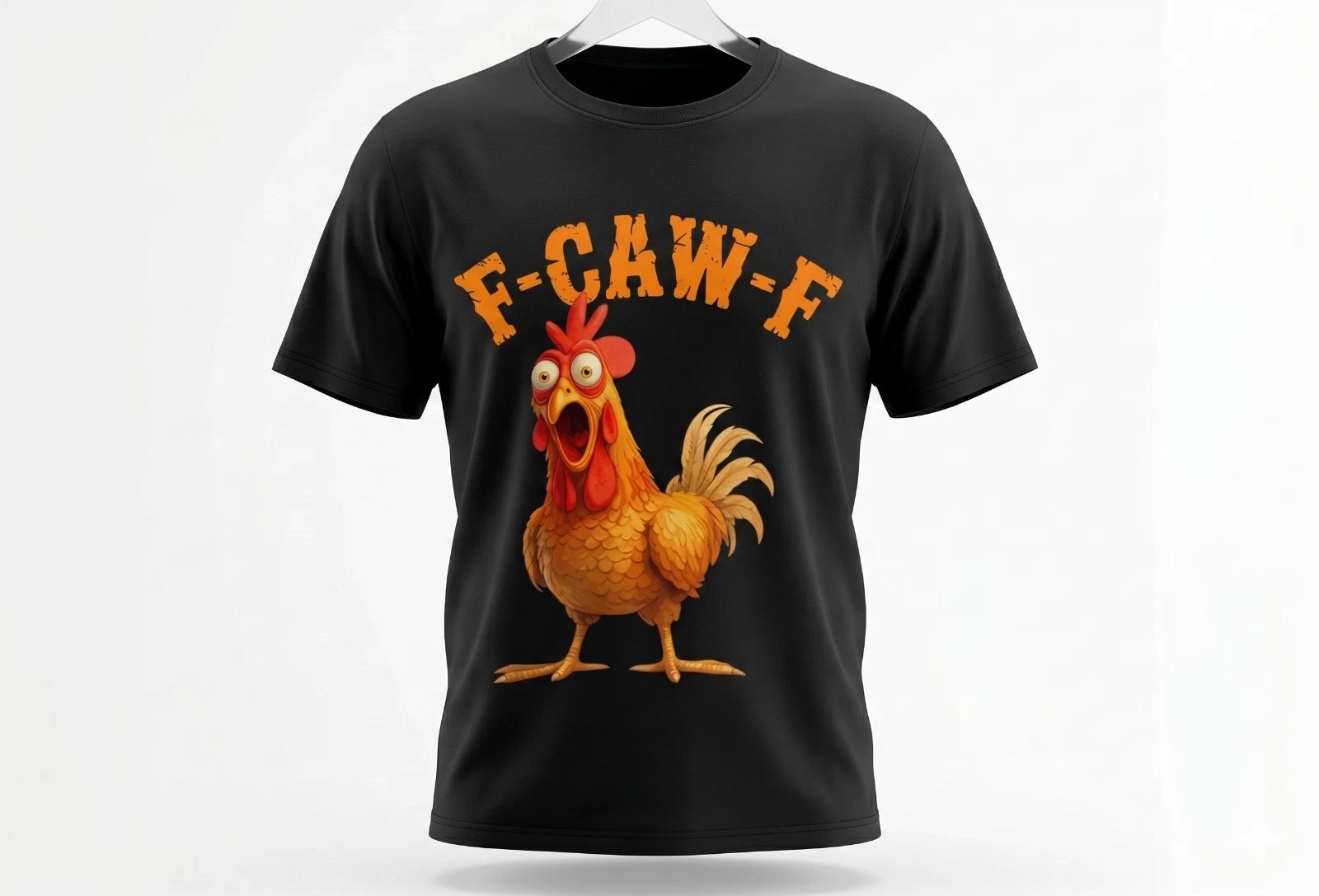 Funny Screaming Chicken T Shirt Vintage Comfort Colors Crazy Rooster Graphic Tee gallery