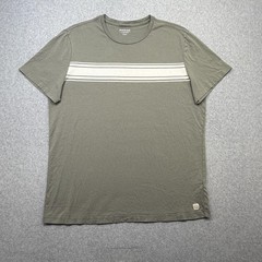 Marine Layer Shirt Mens Large Green Striped Chest Crewneck Tee Cotton Modal