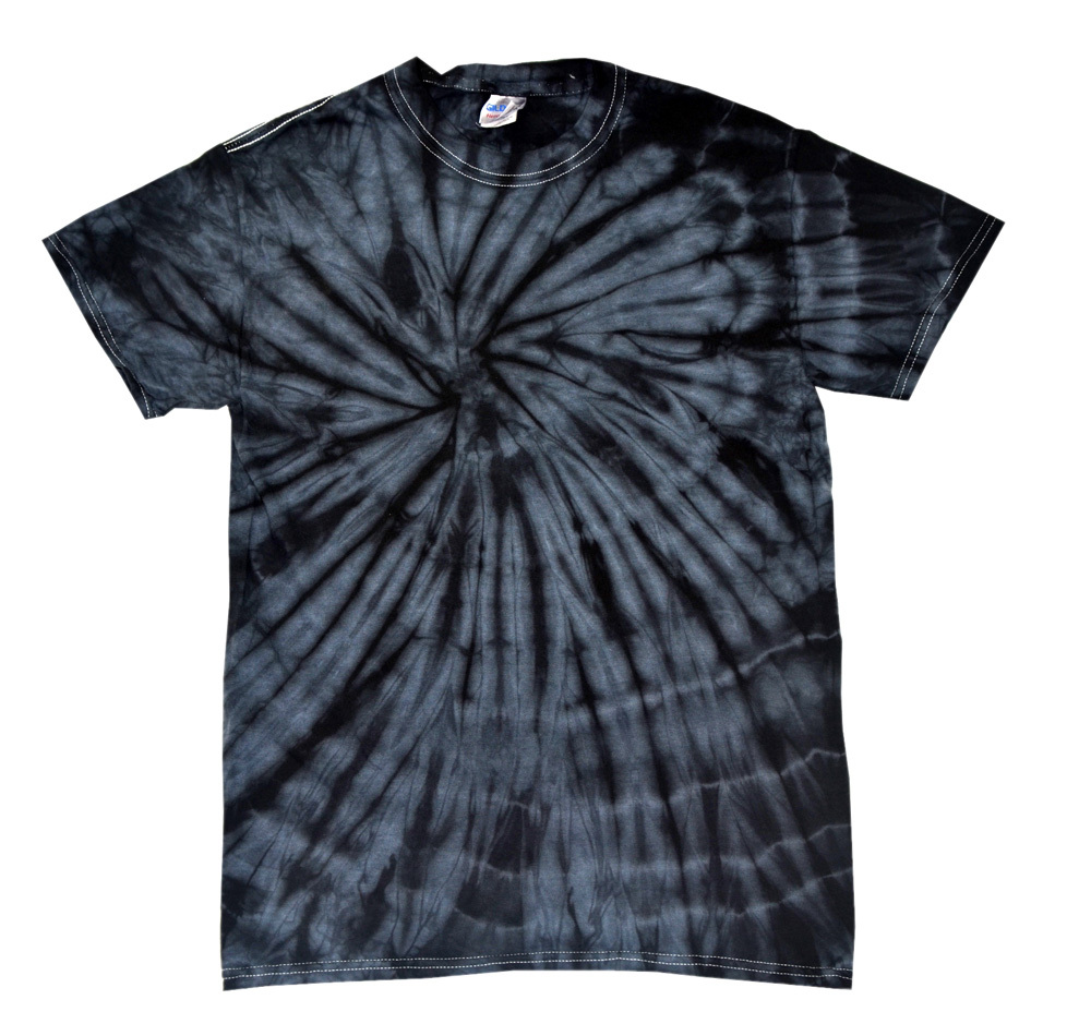 Black Tie Dye T-Shirts Adult & Kids S M L XL 2XL 3XL 4XL 5XL Cotton Colortone gallery
