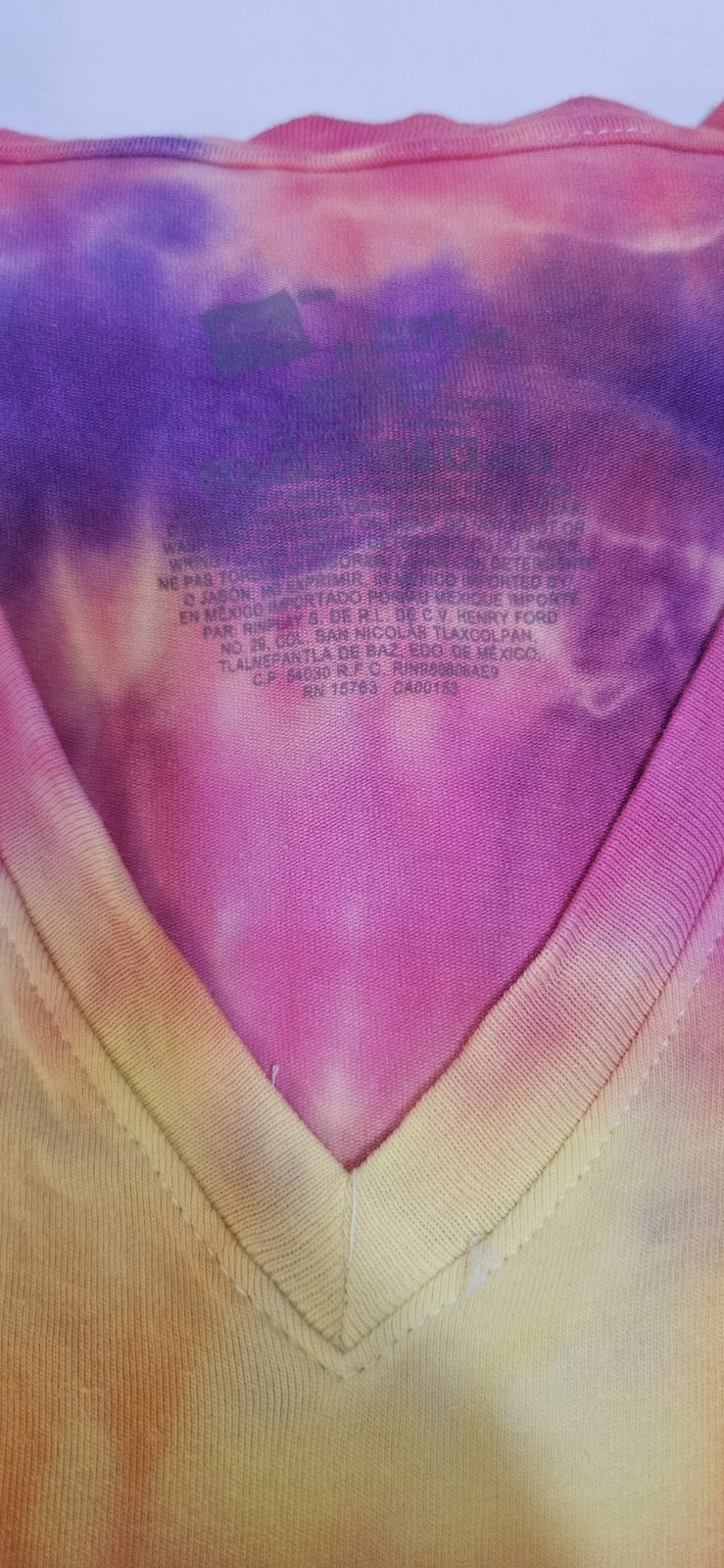 Handmade Tie Dye V‑Neck T‑Shirt Men’s Size M Boho Streetwear Festival Top gallery