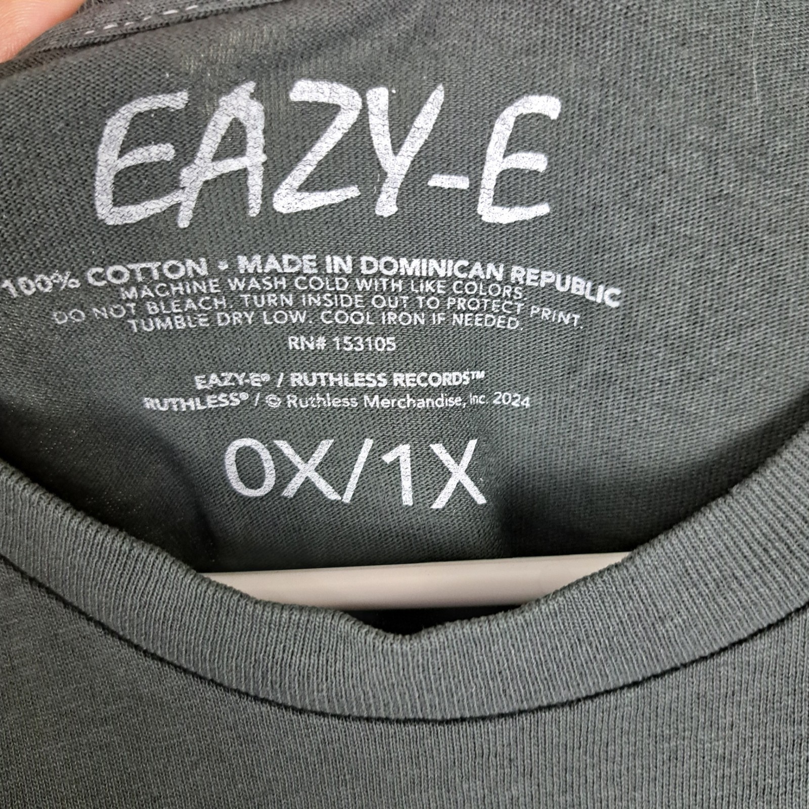 Eazy E Straight Outta Compton Tshirt Faded Black 0x/1x gallery
