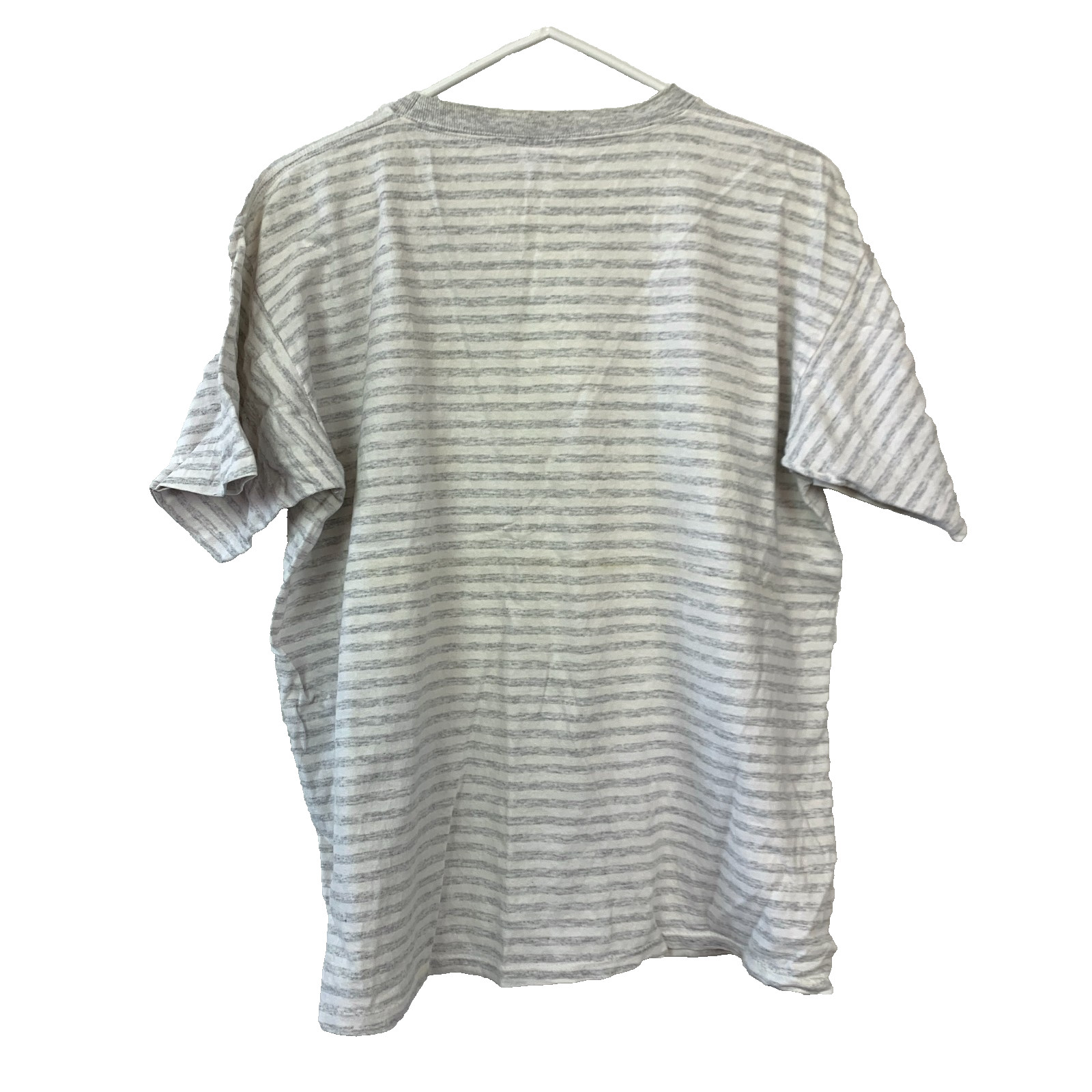 Vintage The Body Co. Gray Striped Abstract Artsy Tee T-Shirt One Size Fits All gallery