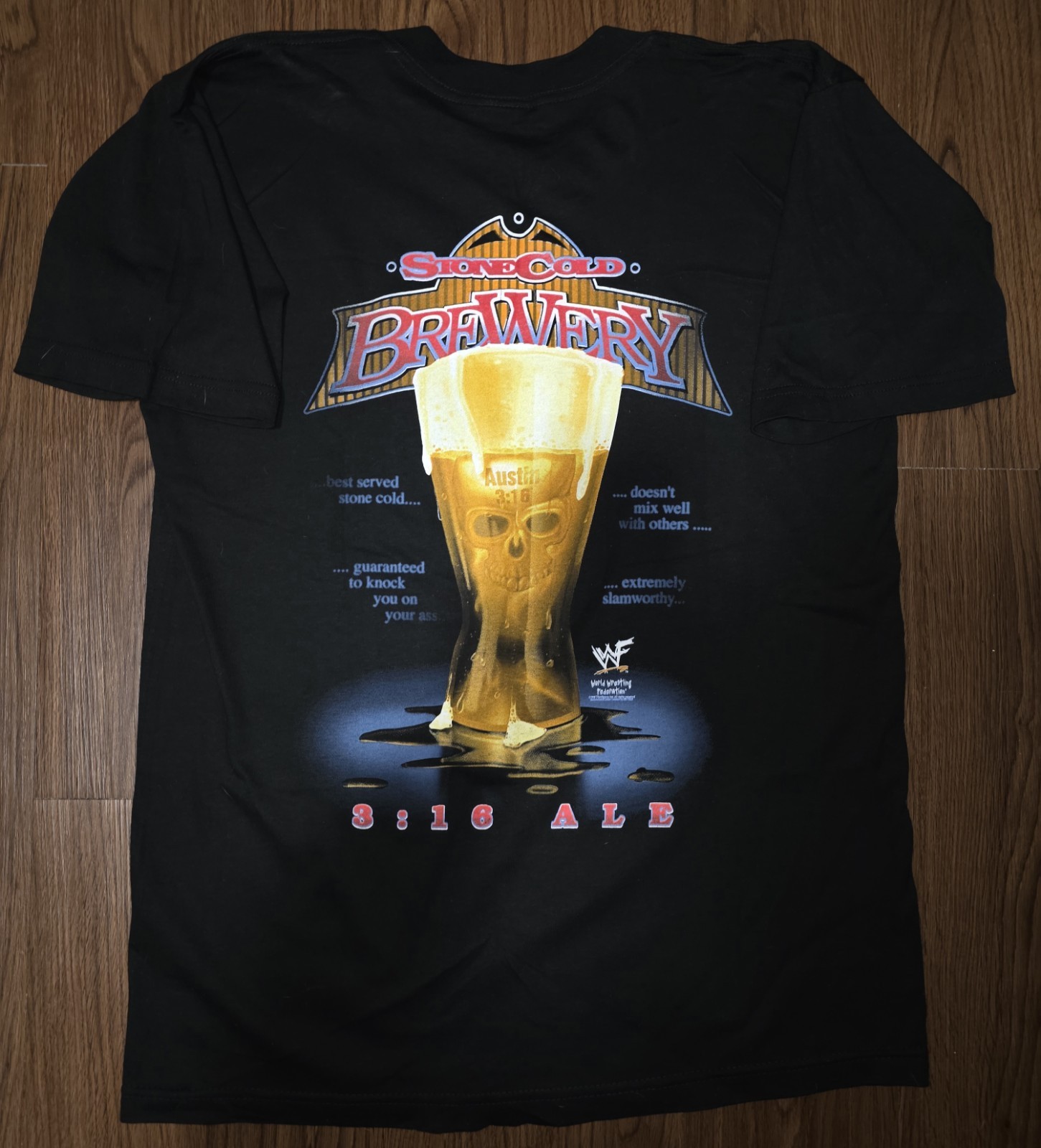 Vintage 1998 WWF Stone Cold Steve Austin Brewery 3:16 Ale T-Shirt L Tultex gallery