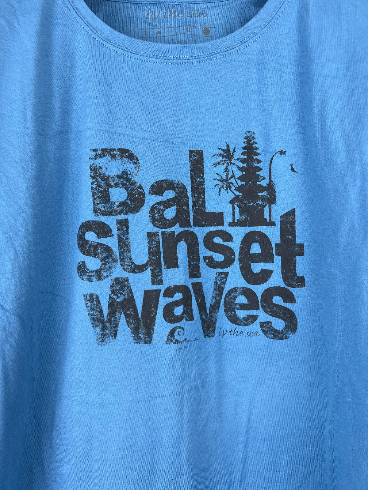 Bali Sunset Waves Shirt Mens 2XL Blue Graphic Crew Neck Short Sleeve Stretch gallery