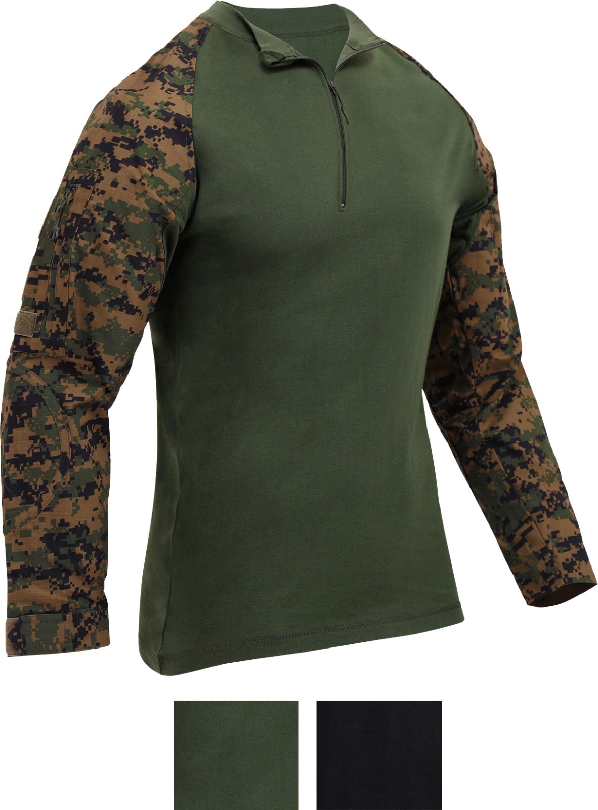 Men's Tactical Quarter Zip Airsoft Combat Shirt 1/4 Zip Active Paintball Shirt gallery