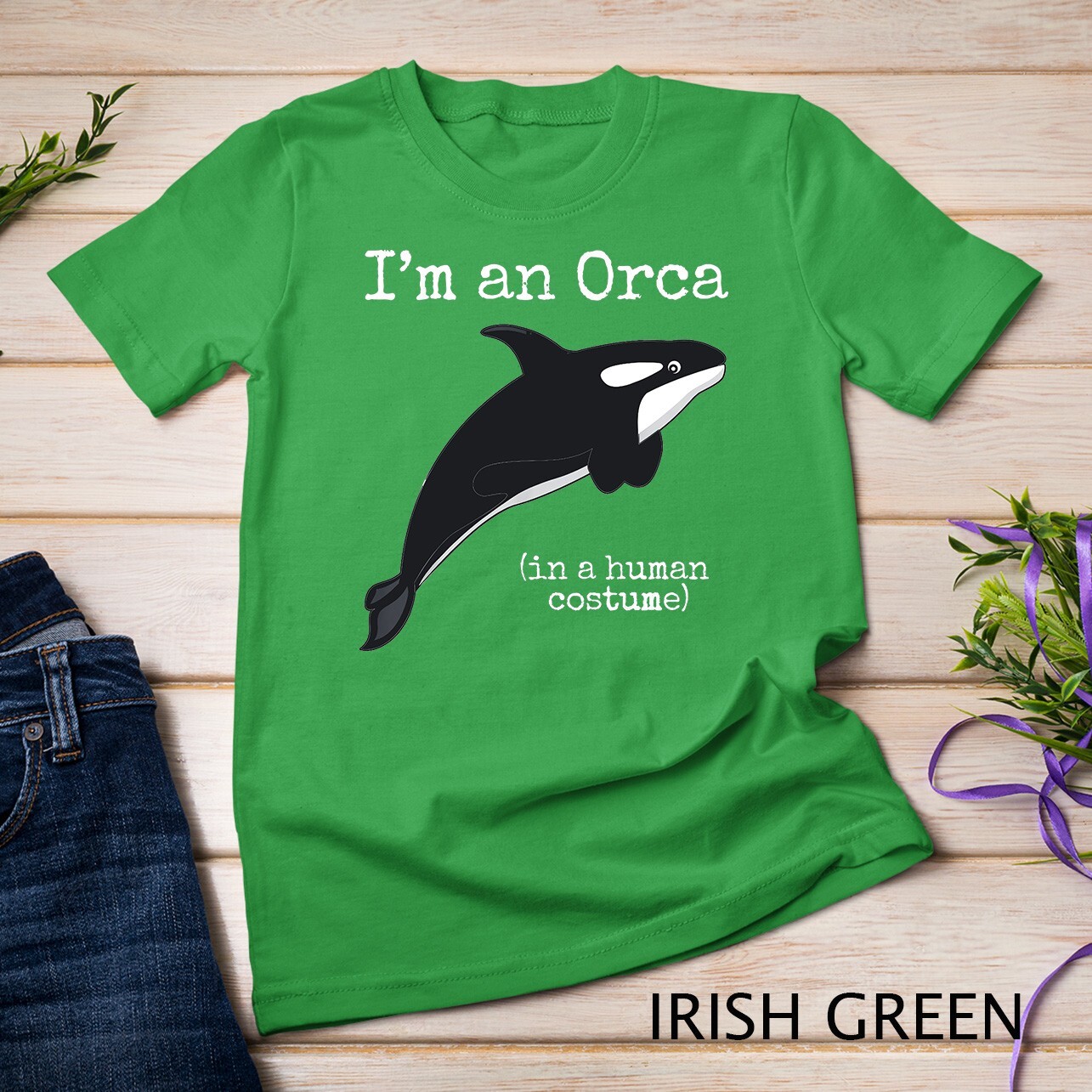 Orca Killer Whale Costume I'm an Orca in a Human Costume Unisex T-shirt gallery