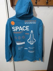 NASA Men’s Hoodie Pullover Athletic Long Sleeves Sweatshirts M Blue NWOT