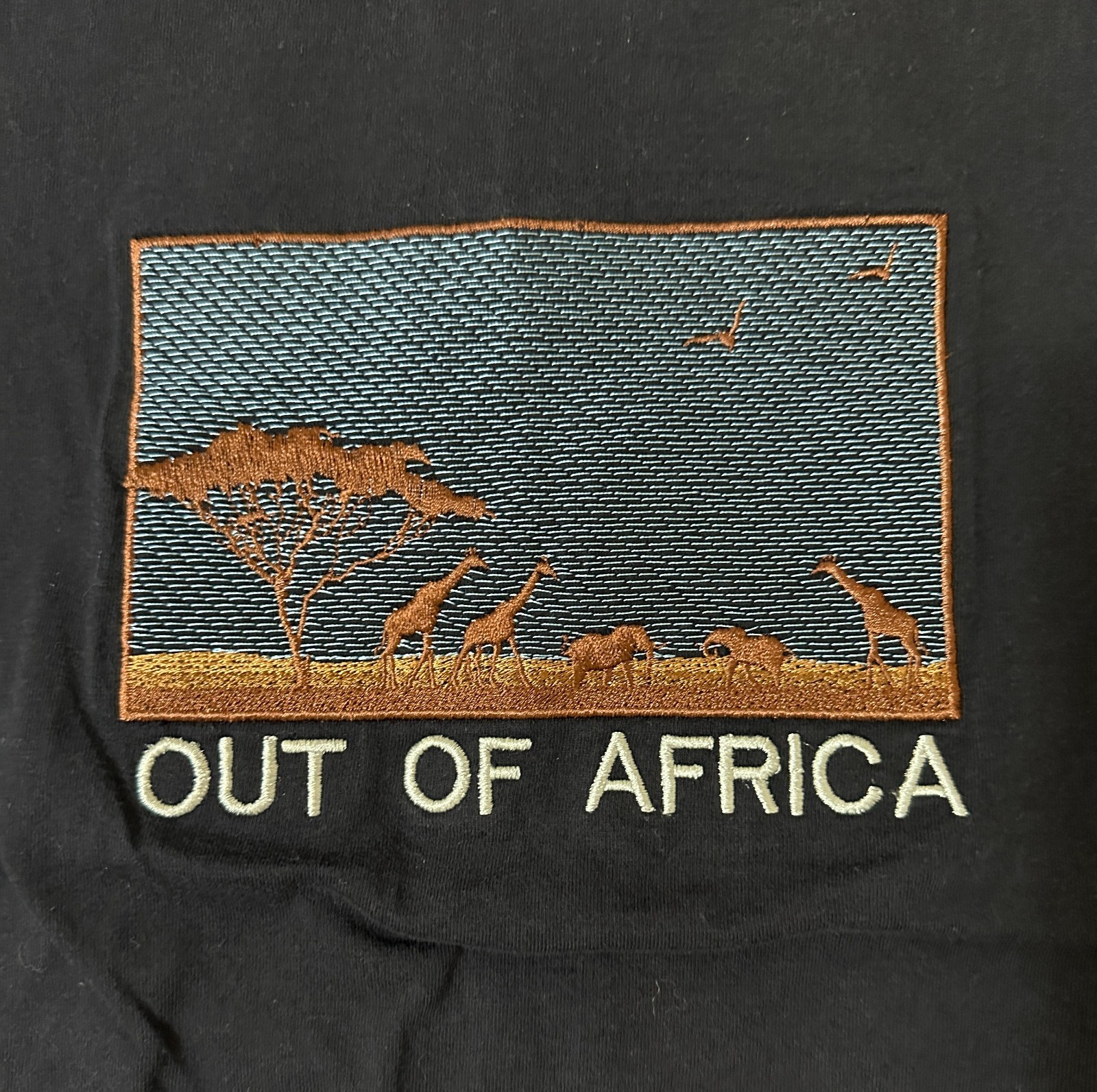 Out Of Africa Punch Mens T-Shirt 100% Cotton Made in Kenya Size M Black gallery