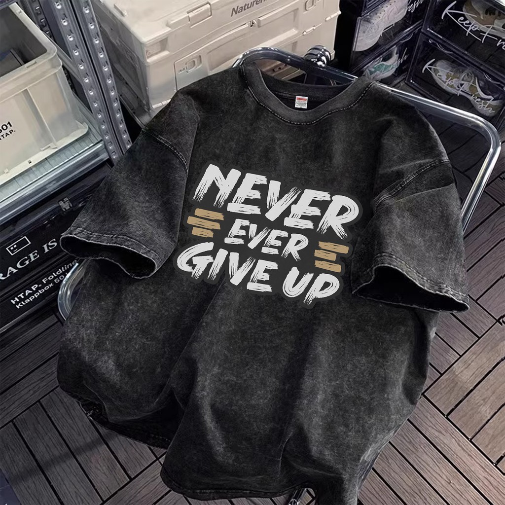 Vintage Letter Graphic T-Shirt 100% Cotton Oversized Streetwear Lace Up Tee gallery
