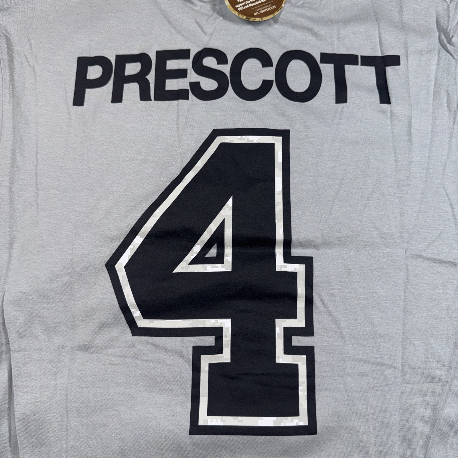 Nike Dallas Cowboys Dak Prescott Mens XL Grey Salute to Service T-Shirt gallery