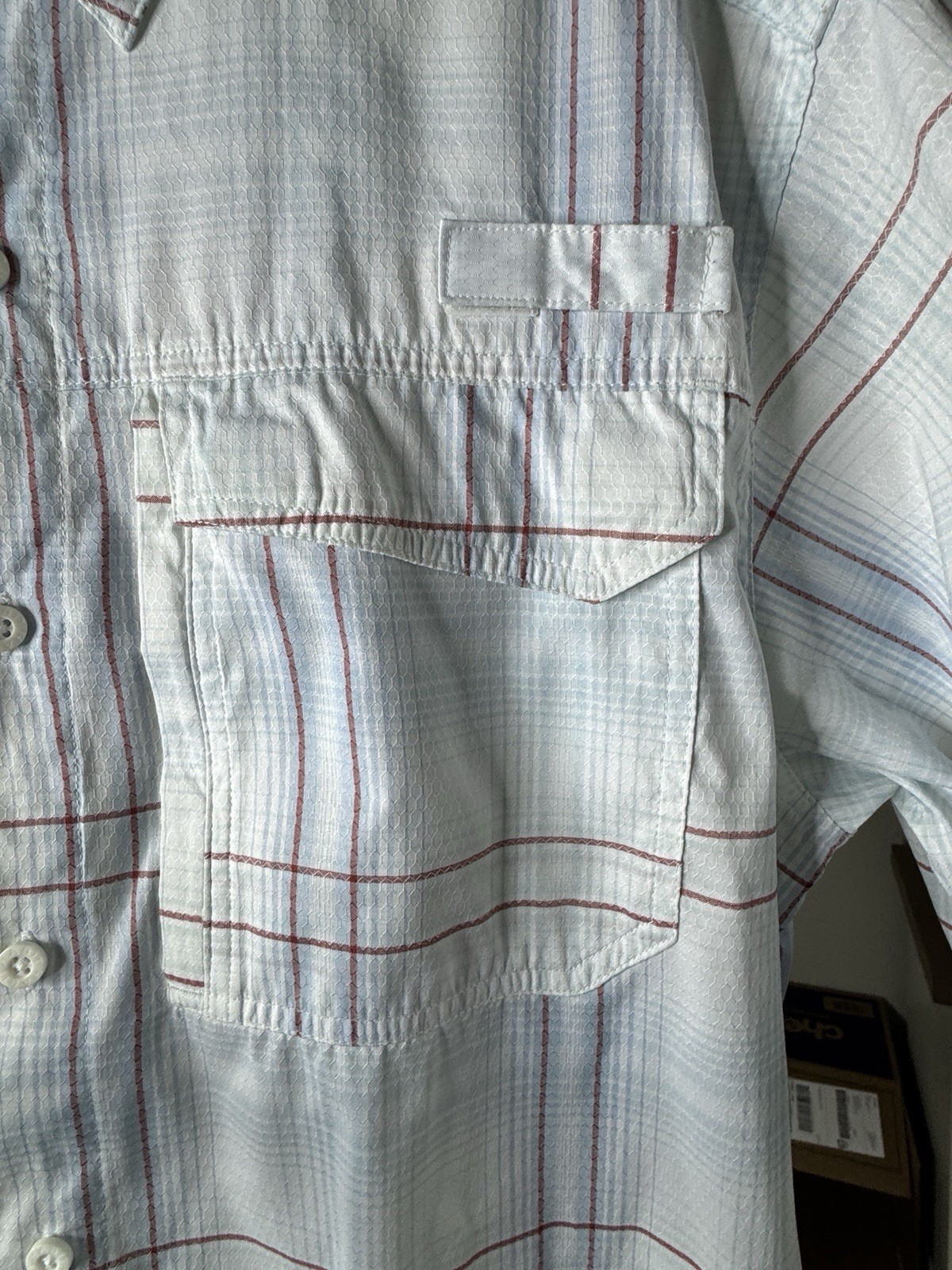 Habit Travel Shirt L Plaid UPF 40 Sun Protection Lightweight Fishing Sports gallery
