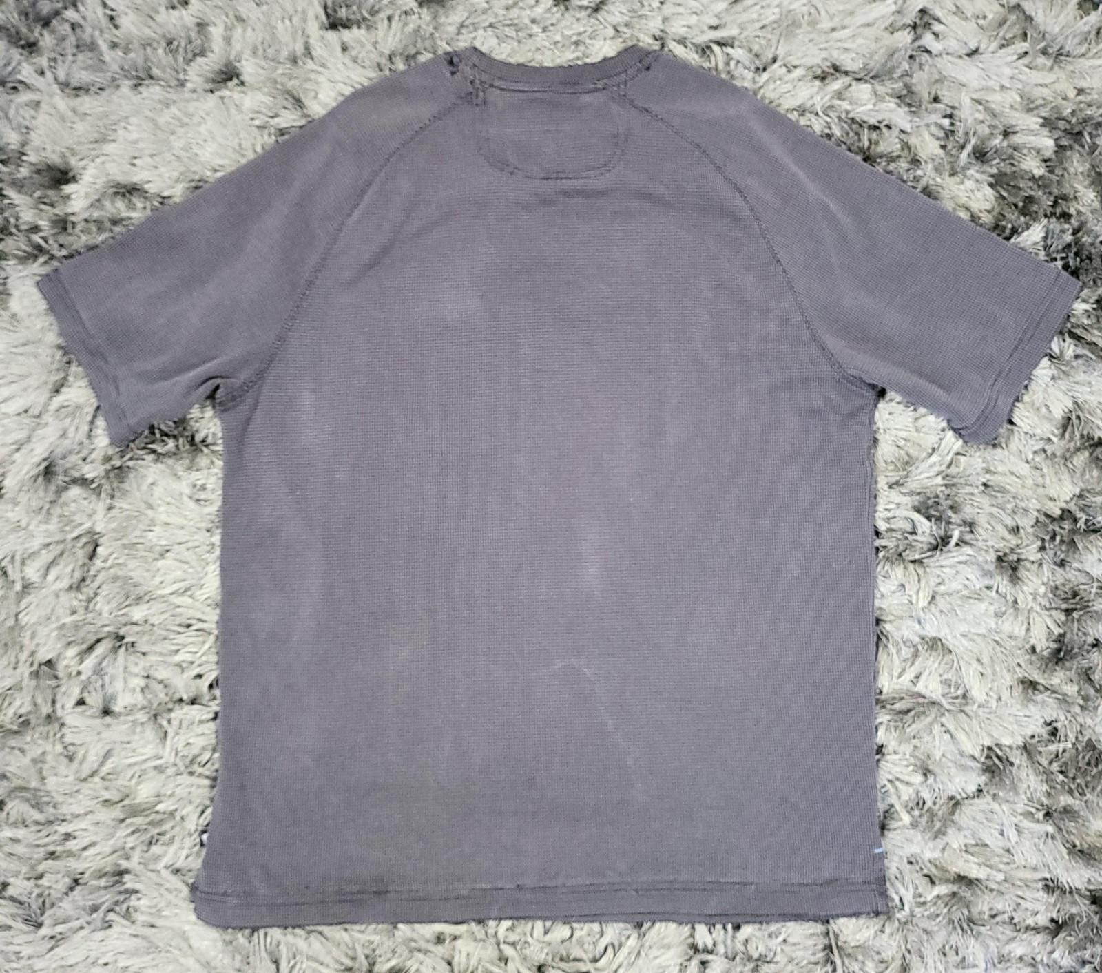 Tommy Bahama Shirt Mens Medium Gray Check Tee Modal Blend Soft Lightweight Flaw gallery