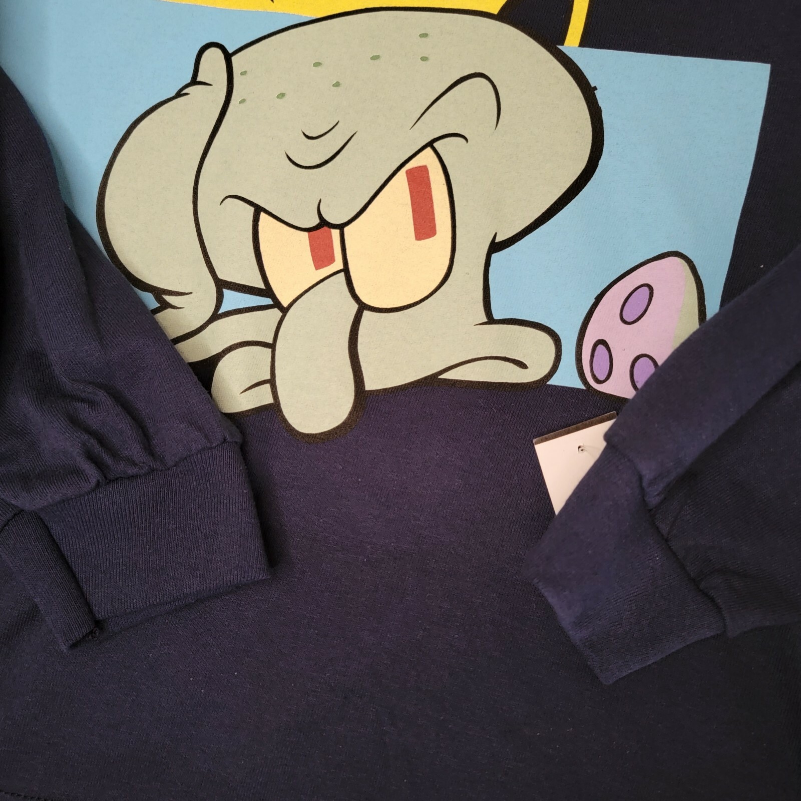 SPONGEBOB SQUARE PANTS SHIRT MENS MEDIUM LONG SLEEVE BLUE SQUIDWARD NWT gallery