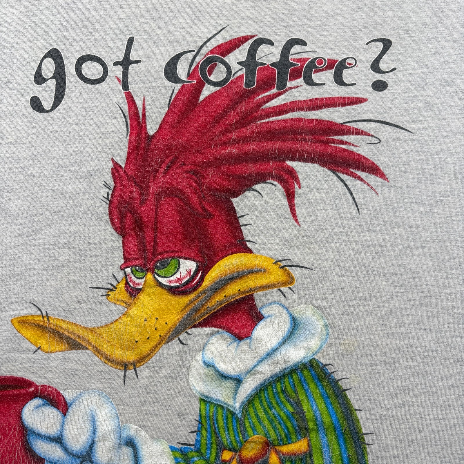 Vintage Universal Studios T-Shirt Mens OSFA Sleep Woody Woodpecker Got Coffee gallery