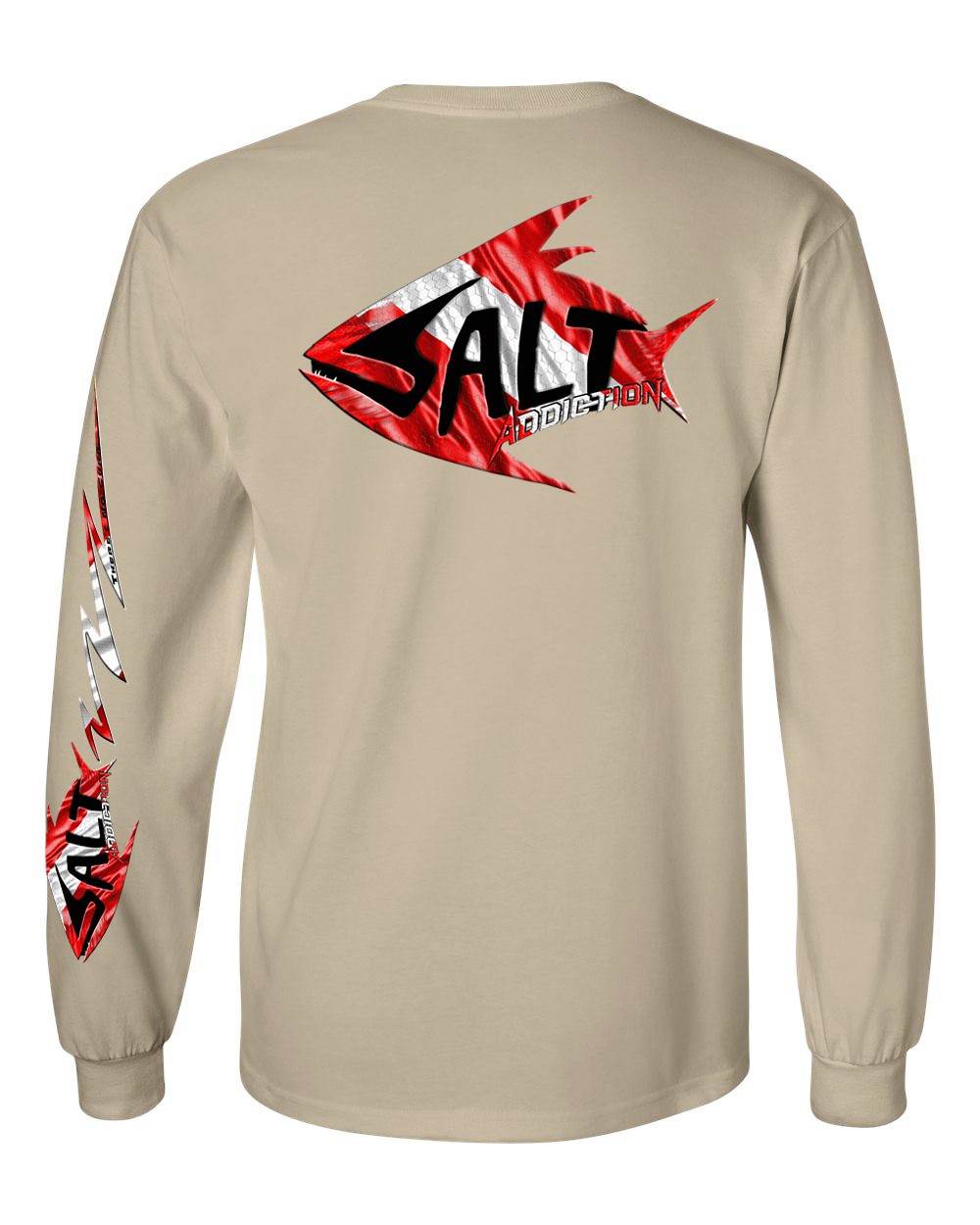 Salt Addiction Dive Flag Logo Fishing T shirt Ocean Cotton gallery