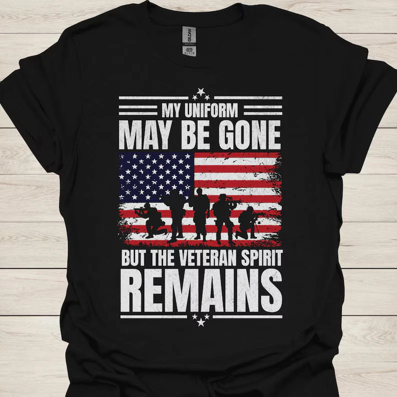 US Veteran T-Shirt Patriotic Military USA American Flag Gift Men Women gallery