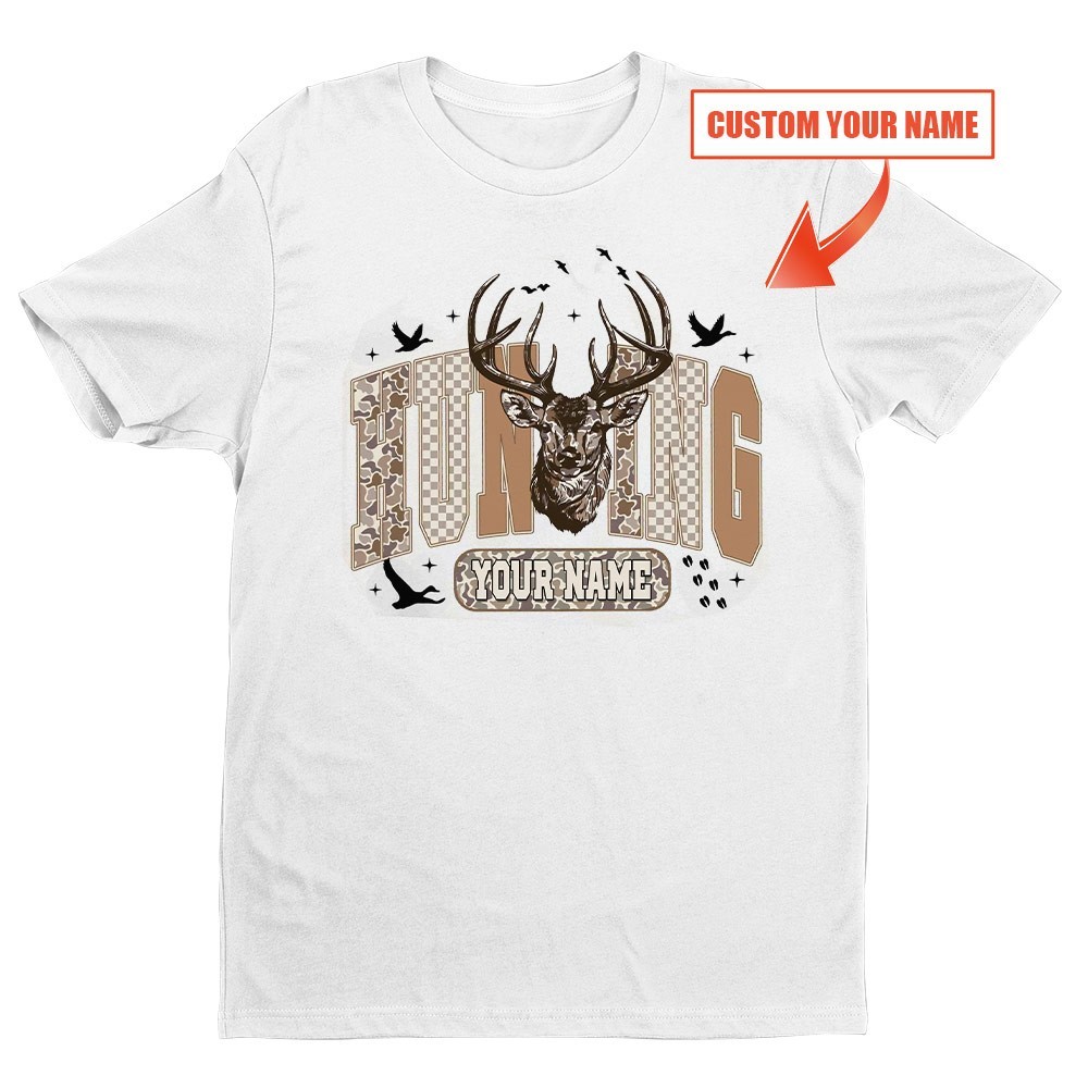 Custom Name Deer Hunting Season Unisex T-shirt | Father’s Day Hunting Gifts