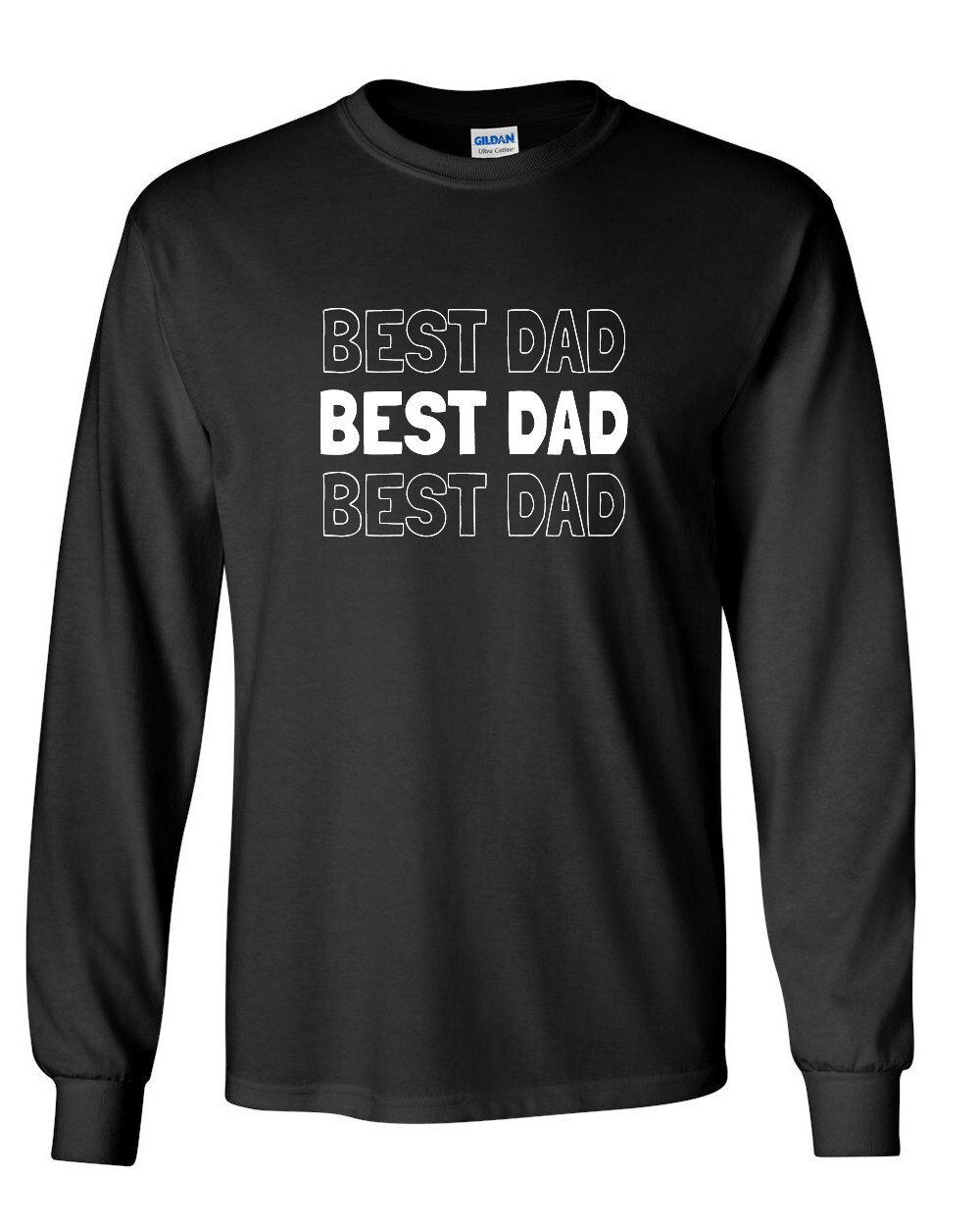 Best Dad #2 Long Sleeve Shirt Mens Funny Fathers Day Tee Birthday Christmas Gift