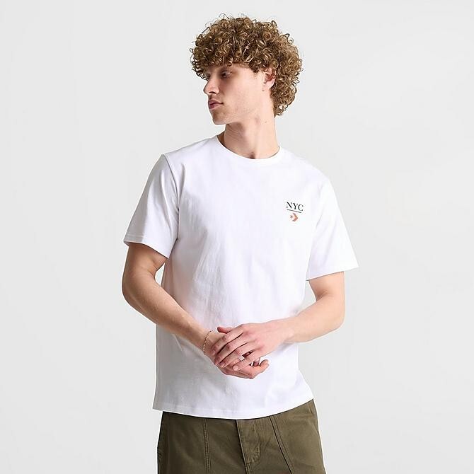 Converse NYC Logo graphic MensT-Shirt White Medium NWT gallery