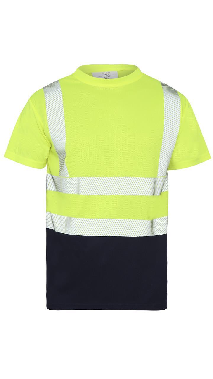 New Mens Hi Vis Viz Visibility Short Sleeve Safety Work Crew Neck Hi Viz T-Shirt gallery