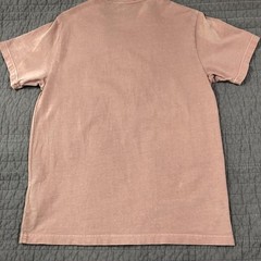 Kith Shirt Men XS Pink Script Logo Embroidered Tee Crewneck Distressed Patina
