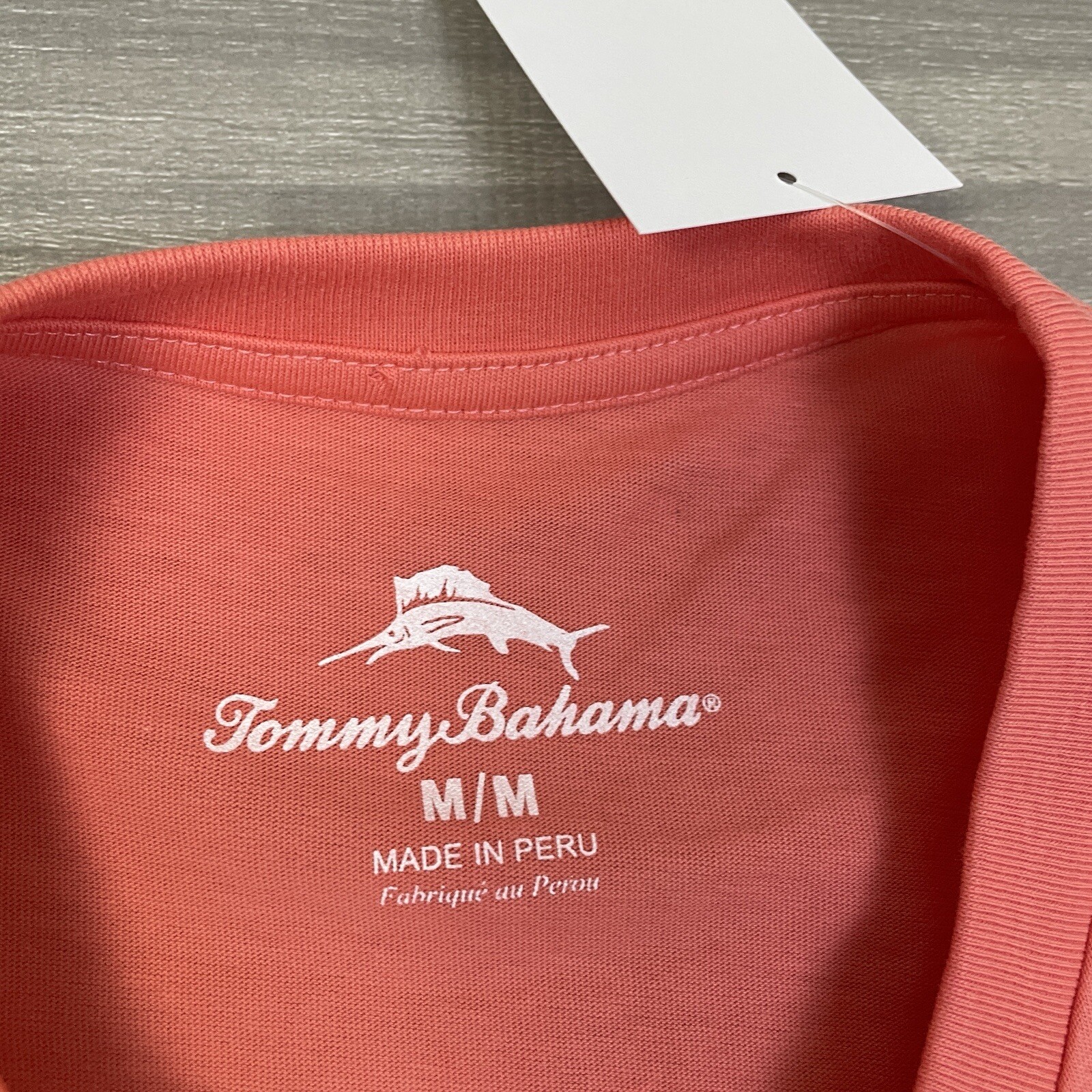 Tommy Bahama The Winning Catch Marlins Men Medium Coral T-Shirt Short Sleeve $54 gallery