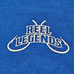 Reel Legends Performance Outfitters Fishing Blue Short Sleeve T-Shirt Men’s XL
