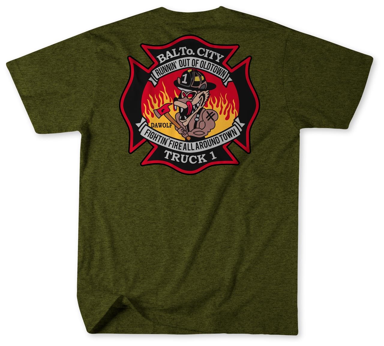 Unofficial Baltimore City Fire Department Truck 1 Shirt v1